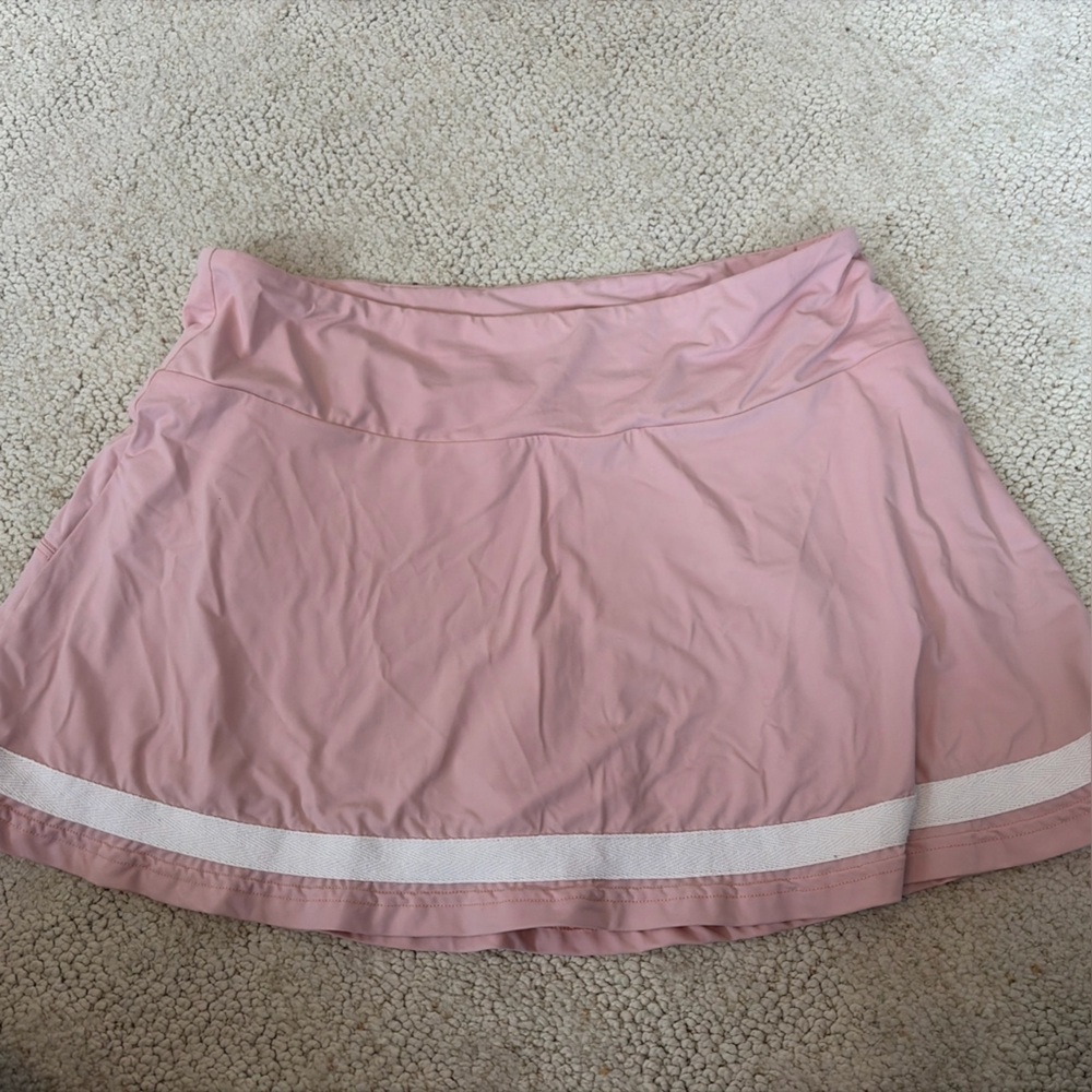 Smith & Quinn Pink Women's Tennis Skort Skirt with White Trim